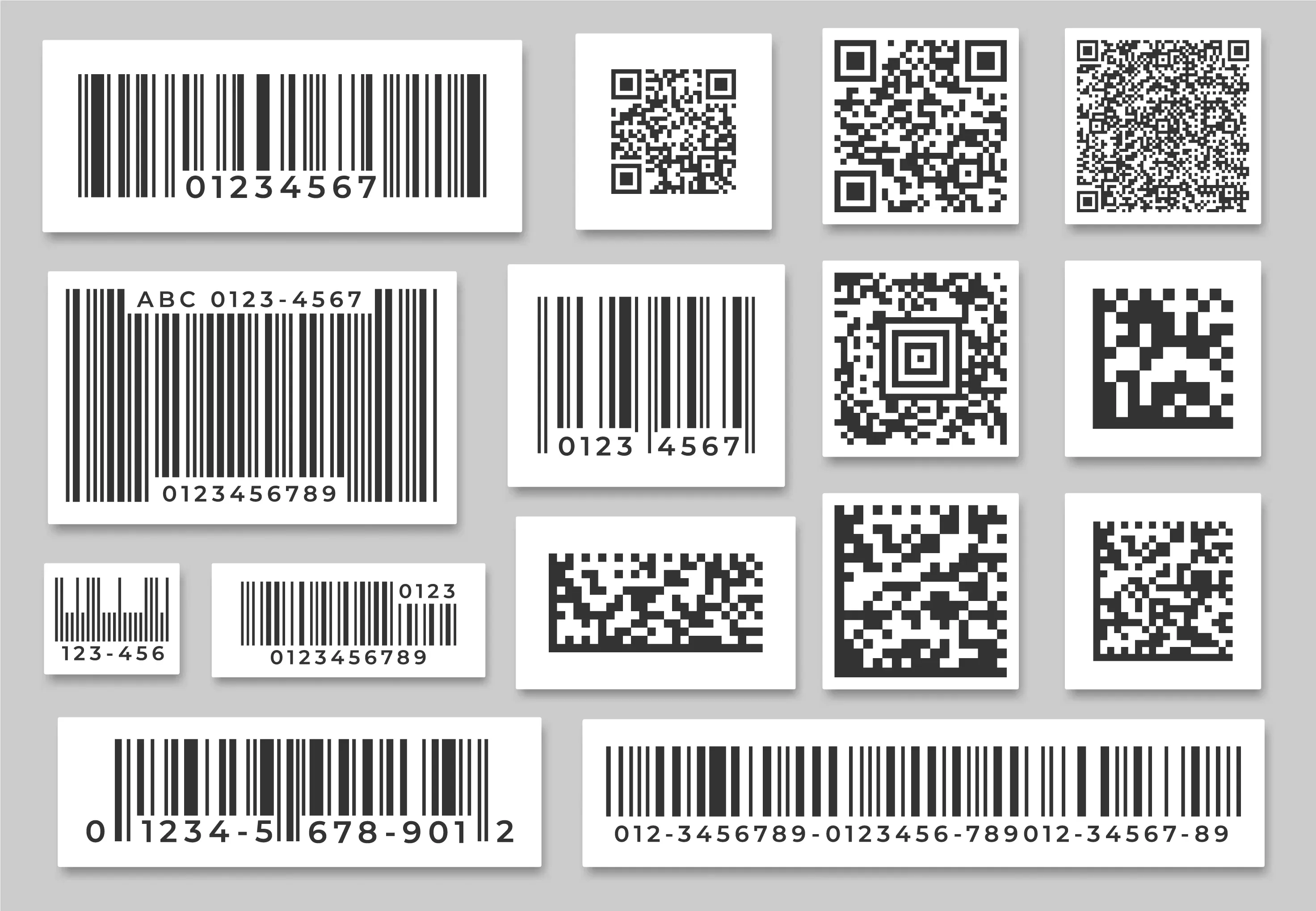 GS1 EAN, GS1 Databar or QR Barcode